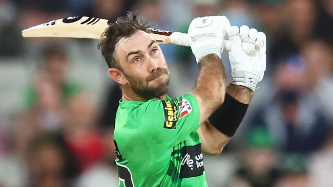 MELBOURNE, AUSTRALIA – JANUARY 19: Glenn Maxwell of the Stars bats during the Men's Big Bash League match between the Melbourne Stars and the Hobart Hurricanes at Melbourne Cricket Ground, on January 19, 2022, in Melbourne, Australia. (Photo by Mike Owen/Getty Images)