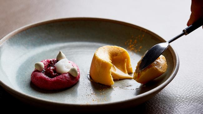 The custard fondant at Laura. Picture: Chris McConville