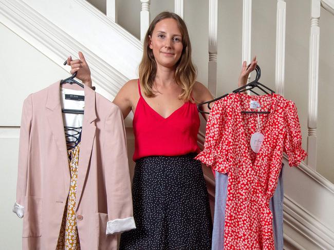 Online shopper Johanna McNicoll, 24, loves to shop online but hates the hassle of returning items if they don't fit or don't look quite right. Picture: Jay Town