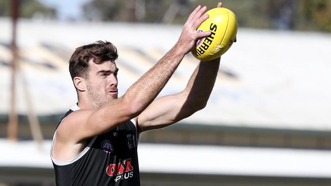 Scott Lycett has posted huge numbers since Paddy Ryder was dropped to the SANFL. Picture: Sarah Reed.