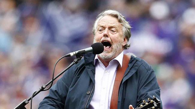 Mike Brady is keen to sing ‘Up there Cazaly’ at this year’s AFL Grand Final at the Gabba. Picture: Michael Klein.