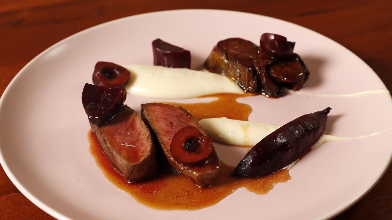 Venison dish from Clarence Restaurant in Woolloongabba. Picture: Josh Woning