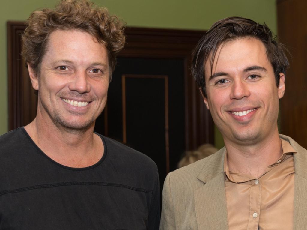 Duncan Graham and Phillip Kavanagh at an intimate gathering at the Adina Hotel hosted by the State Theatre Company to celebrate with playwright Emily Steel, winner of the Jill Blewett Playwright’s Award at the Adelaide Festival Awards for Literature. Picture: Sia Duff