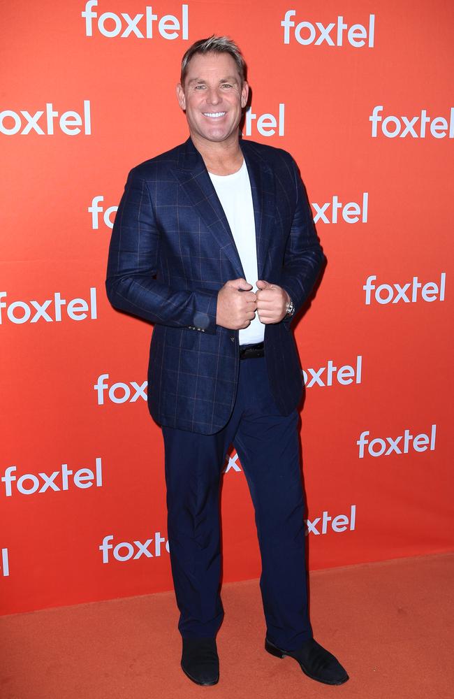 Shane Warne at the Foxtel Experience held at Fox Studios in Moore Park. Picture: Christian Gilles