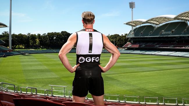 Tom Jonas dreams of bigger things in 2021 during Captain’s Day at Adelaide Oval.