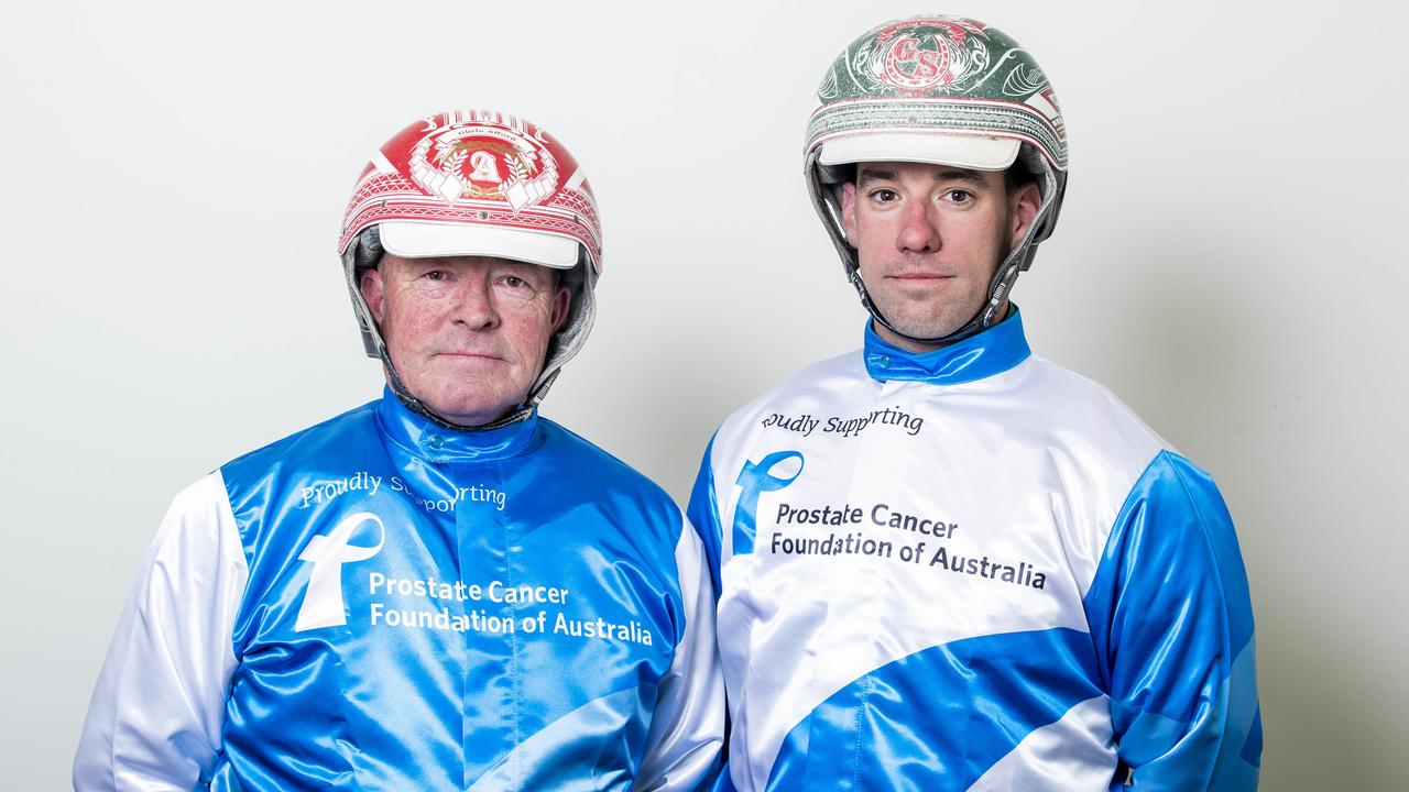 Chris Alford (left) and Greg Sugars in the Prostate Awareness colours they will be wearing throughout the month of September. Picture: HRV