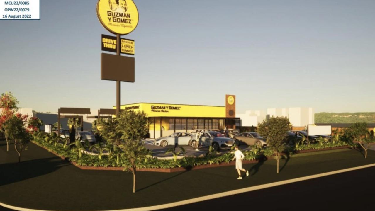 A mock-up of Guzman Y Gomez’s plans to open a store in Maryborough.