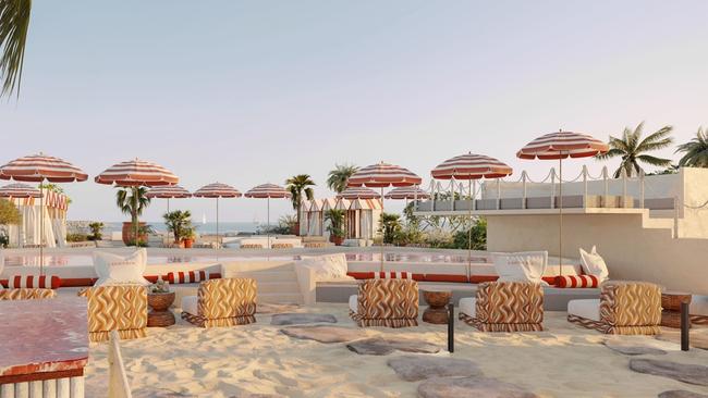 Dubai is opening the world’s largest beach club with 10 restaurants and three bars. Picture: J1 Beach