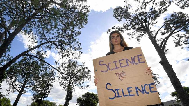 Gympie Protestor Shellie Joseph. Picture: Troy Jegers