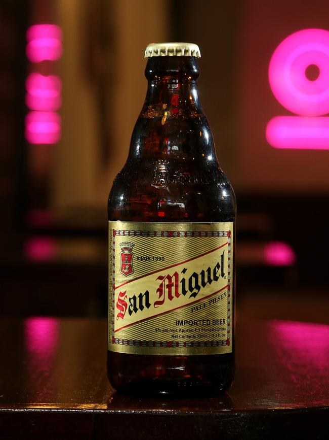 Imported Filipino beer is on tap at Chibog. Picture: Hamish Blair