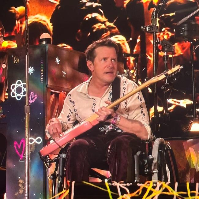 MIchael J Fox joins Coldplay on stage at Glastonbury 2024