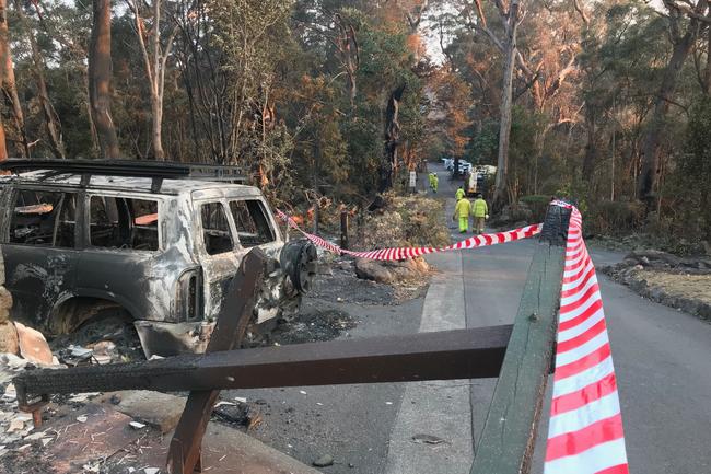 Ruins of Binna Burra Lodge devastated after bushfires in the Gold Coast Hinterland. Photo: Kirstin Payne