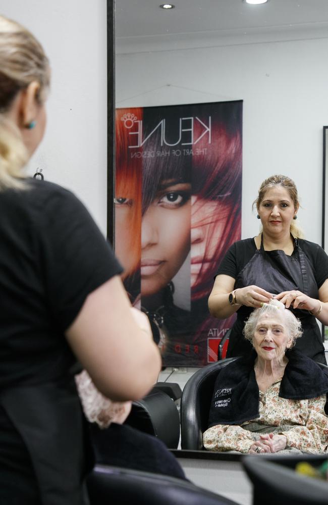 Hairdressers and barbers are still in operation but must observe the ‘four square metre per person’ rule. Picture: AAP IMAGE/ Tim Pascoe