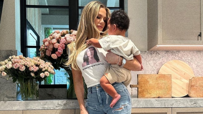 Khloe Kardashian and her son Tatum Thomas. Image: Instagram