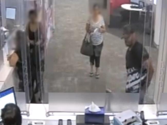 A still image taken from the CCTV of the robbery