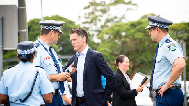 NSW Premier Chris Minns at the Southern Sydney Synagogue on Friday. Picture: Tom Parrish