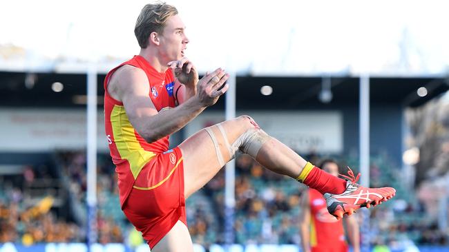 Tom Lynch in action against the Hawks last month. Pic: AAP