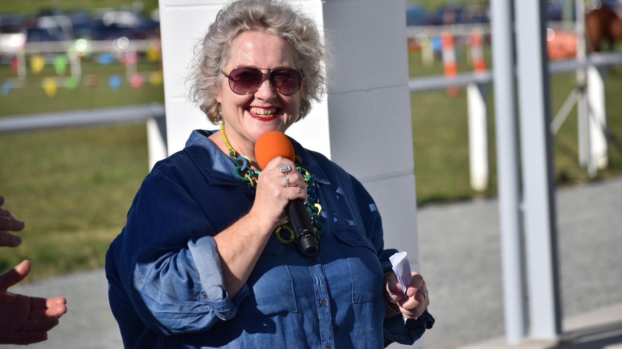 Show Whitsunday committee president Donna Rogers was thrilled to open the new show pavilion after a long fundraising effort. Picture: Kirra Grimes
