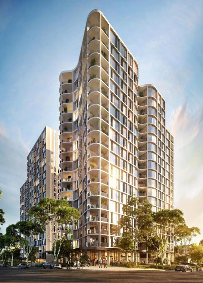 Park One is advertised as offering ‘premier parkside residences’