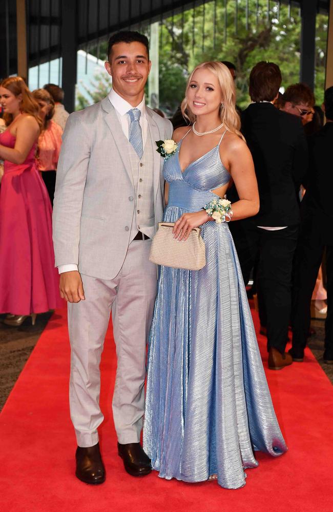 Caedyn and Charlize at Caloundra State High School formal. Picture: Patrick Woods.