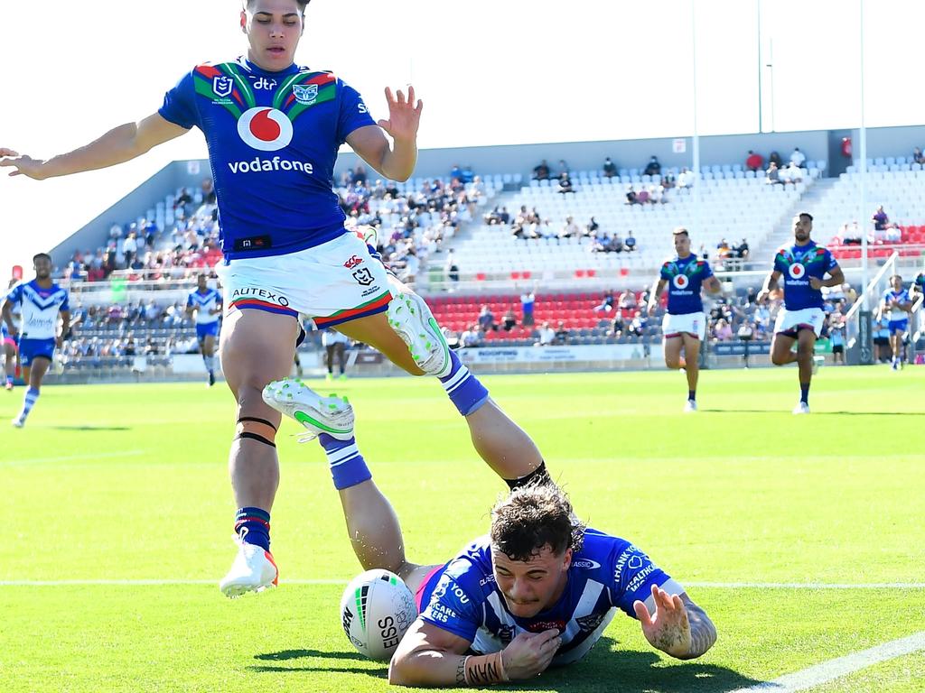 Two first half tries gave the Bulldogs a sniff but they couldn’t get across the chalk in the second stanza. (Photo by Albert Perez/Getty Images)