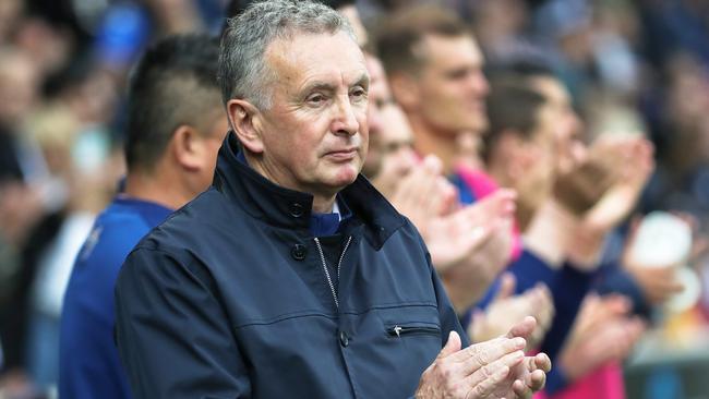 Ernie Merrick, Newcastle Jets coach, during the Round 13 A-League match between Melbourne Victory and Newcastle Jets at AAMI Park in Melbourne, Sunday, January 5, 2020. (AAP Image/George Salpigtidis) NO ARCHIVING, EDITORIAL USE ONLY