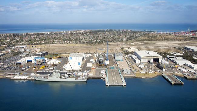 The ASC report raises a raft of concerns about moving the jobs west, away from the shipyard at Osborne (pictured). Picture: Defence SA