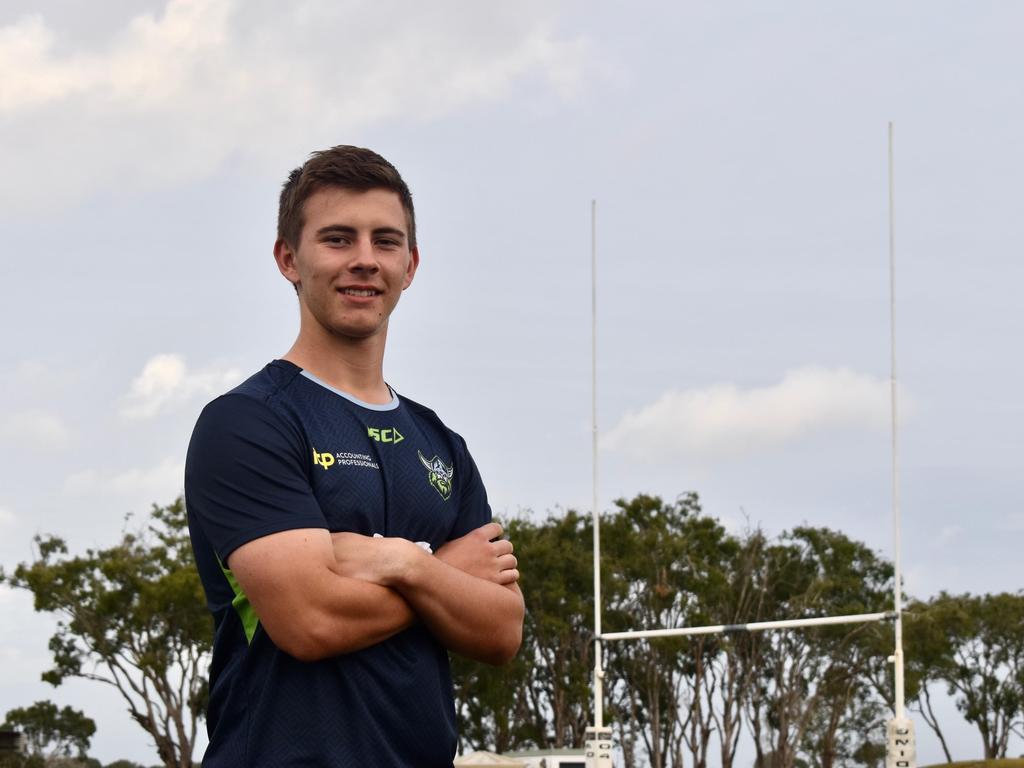 St Patrick's College student Harry Thorpe was signed to the Canberra Raiders on a developmental deal. Picture: Matthew Forrest