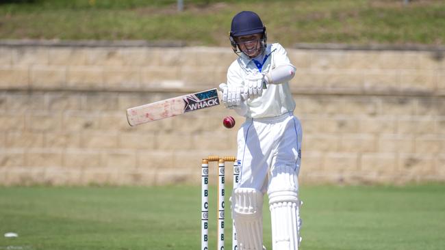 Hayden Brough batting for Nudgee.                          (AAP Image/Richard Walker)