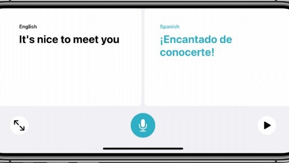 Apple iPhone conversation mode with its translation app