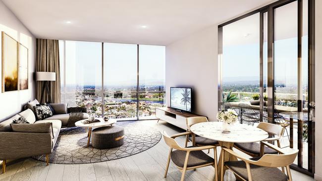 Jupiters is set to build a new 200m tall apartment and hotel tower.