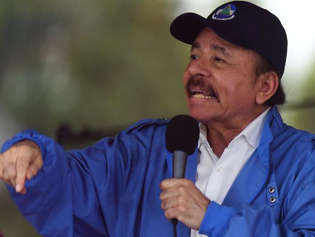 Nicaraguan President Daniel Ortega has been in charge of a heavy-handed police reaction after his government scrapped social security benefits. Picture: Marvin Recinos