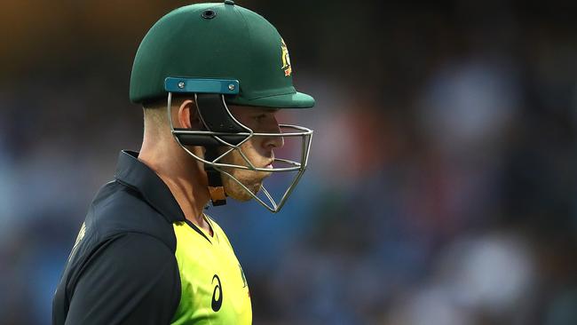 Ben McDermott got knocked over for a golden duck against India.