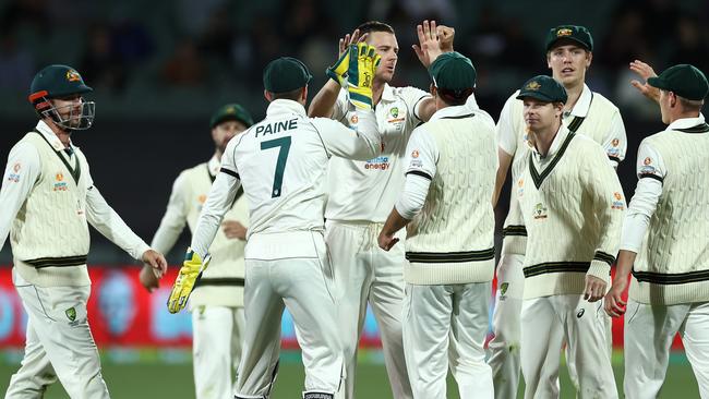 Josh Hazlewood took six wickets for the match in Adelaide.