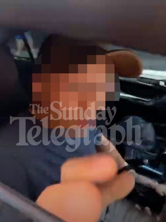 The teens filmed one of the men while in his car