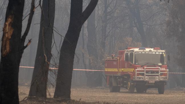 Firefighters battling blazes between Mallacoota and Orbost. Picture: Getty