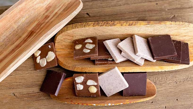 The premier chocolate range is called ‘Bush Food Chocolate’, a fusion of the finest Belgian chocolate and the best of Australian native botanicals aka ‘Bush Food’. Picture: Supplied