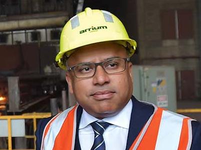 EMBARGO FOR TWAM 12 OCT 2019  NO REUSE WITHOUT PERMISSIONHead of GFG Sanjeev Gupta visits the Arrium Steel plant in Whyalla, South Australia. Monday, July, 17, 2017. British industrialist Sanjeev Gupta plans to invest $1 billion or more in Arrium's Whyalla Steelworks to ensure its future viability. (AAP Image/David Mariuz) NO ARCHIVING