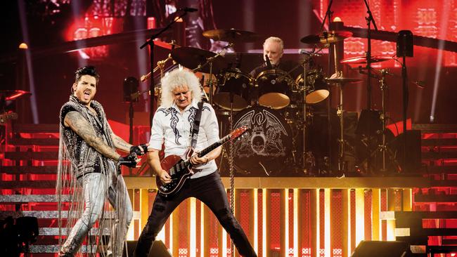 Queen and Adam Lambert live on stage. Pic: Brojan Hohnjec