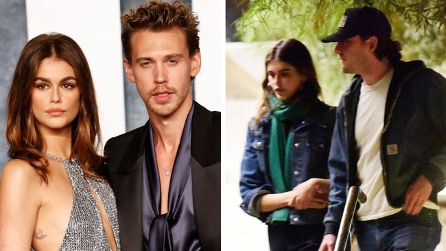 Kaia Gerber seen cosying up to Lewis Pullman.