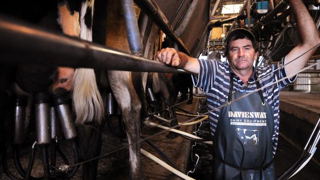 Dairy farmers like Rob Cork in Maleny have said they are struggling. 