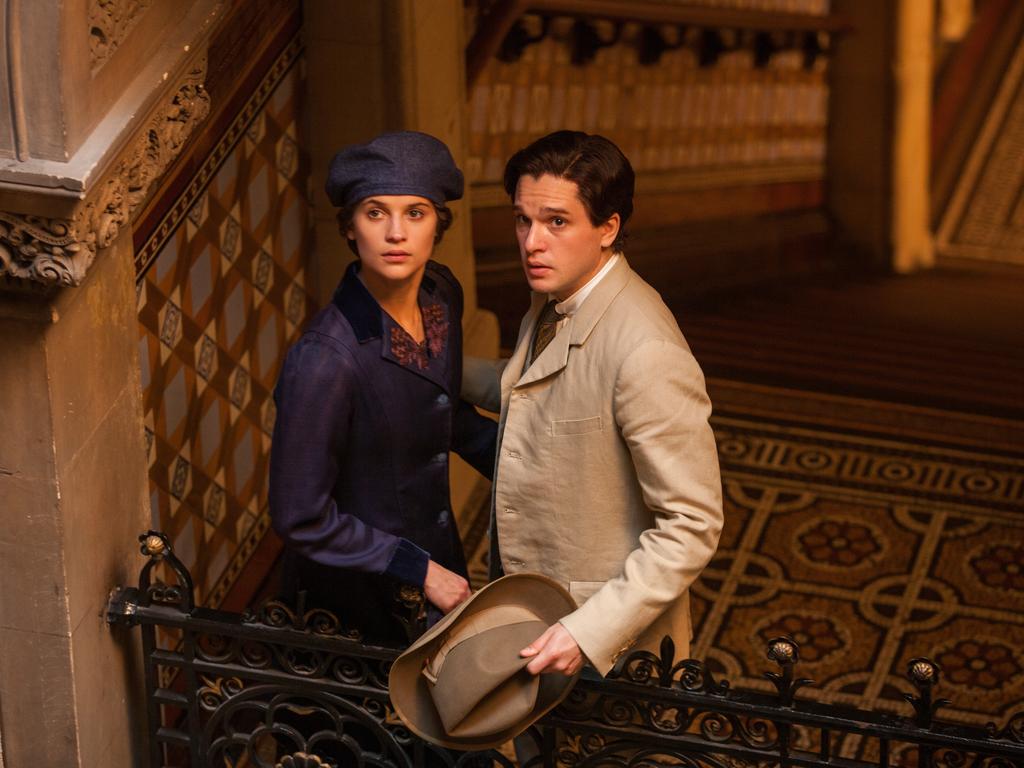 Alicia Vikander and Kit Harrington in a scene from the film Testament Of Youth. Picture: Supplied