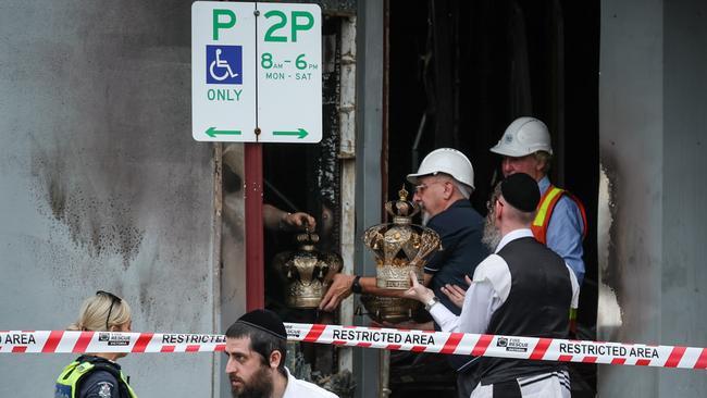 The Adass Israel Synagogue, an ultra-Orthodox synagogue in Ripponlea, was attacked about 4am on Friday, December 6. Picture: NewsWire/David Caird