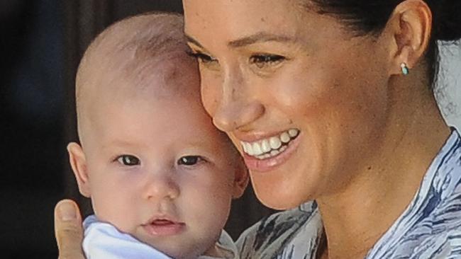 Meghan, and Archie, who is now formally known as Prince Archie. Picture: AFP.