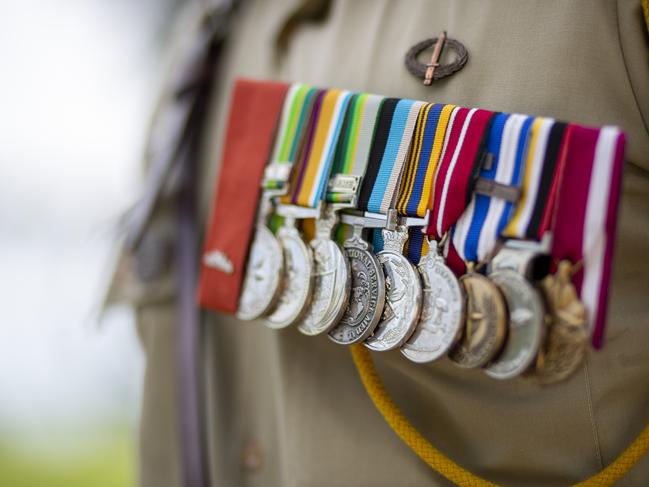 Generic images of Australian  Defence medal. Generic image for ANZAC Day. Picture: Floss Adams.