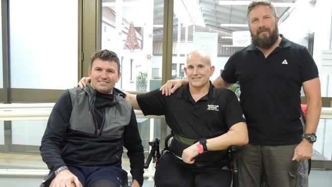 Garry Robinson, Mark Urquhart and Andrew Judson at the Hills Private Hospital in Baulkham Hills on Thursday, September 22.