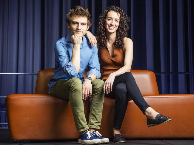 Matilda Award winners Darcy Brown and Emily Burton. Picture: Lachie Millard