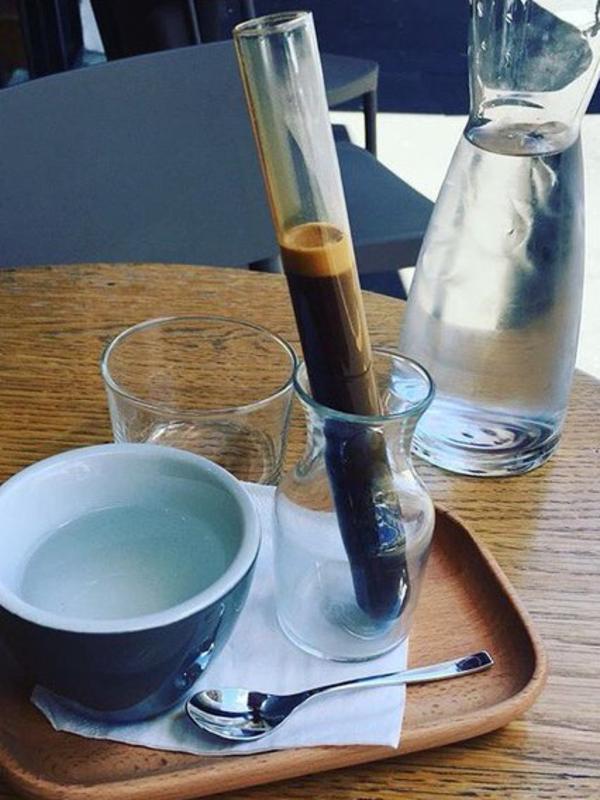 The deconstructed coffee trend may have originated in London. Picture: Twitter.