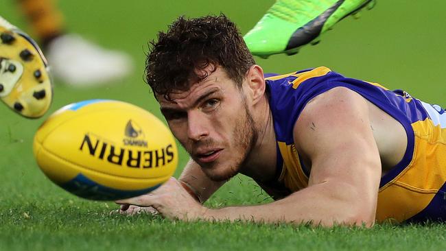 Luke Shuey’s output has been down this year, along with several other leading Eagles. Picture: Michael Klein