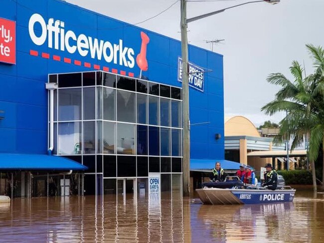 Officeworks Lismore in February last year.